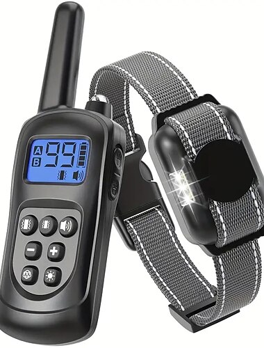  Collare per addestramento del cane senza shock Collare per cani vibrante con portata di 2000 piedi Collare per cani vibrante impermeabile ipx7 per cani senza shock/collare per cani con telecomando per