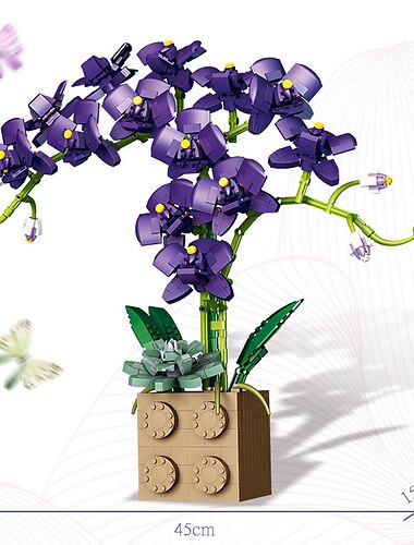  Geschenke zum Frauentag, Valentinstagsgeschenk, kompatibel mit LE-GO Rose, Baustein, Blumenornamente G5010, Baustein, Schmetterling, Orchidee, Bonsai-Blumenstrauß, Muttertagsgeschenke für Mama