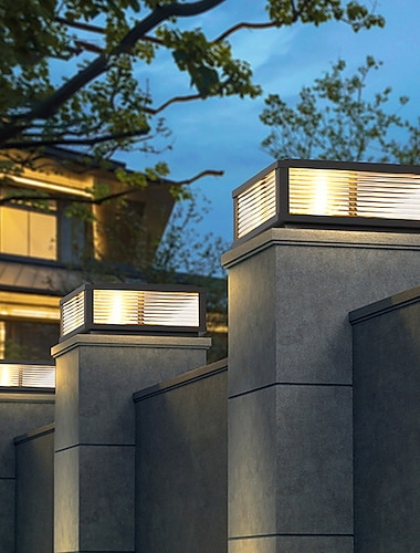  ip54 φωτιστικά κολόνας εξωτερικού χώρου φωτιστικά τετράγωνος φράχτης κολόνα φώτα για διακόσμηση αυλής απλή κολόνα φανάρι κολόνα φώτα πεζοδρόμια, κήπος