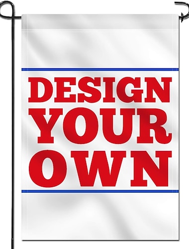  علم حديقة مخصص 12x18 بوصة بتصميم صورتك أفضل هدية تخرج علم حديقة فناء علم yard مزدوج الجوانب 1 قطعة علم مخصص شخصي