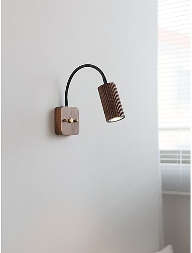  luzes de parede industriais, luz moderna simples, luminária de cabeceira em semicírculo geométrico, ferro forjado de metal conduziu arandela de madeira para sala de estar, quarto, restaurante