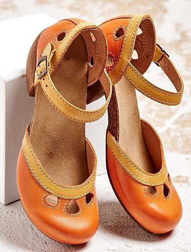  Grüne Mary-Jane-Pumps aus Kunstleder im Vintage-Stil für Damen mit Cut-out-Design und verstellbarem Riemen – bequeme Retro-Schuhe mit Blockabsatz für legere und formelle Anlässe