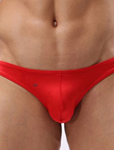  Herren 3 Pack Grundlegendes Höschen Bikini-Schnitt Slip Nylon Antibakteriell Auslaufsicher Einfarbig Mittlere Taillenlinie Schwarz Weiß