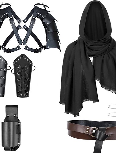  Punk y gótico Medieval Renacimiento Cinturón Pulsera Feria del Renacimiento Caballero Vikingo Cruzado Tiro al arco Hombre Mujer Unisexo Vikingo Fantasía Mascarada Rendimiento Escenario LARP Adulto