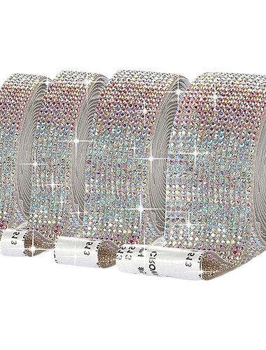  bling kristal boor strass glanzende kleurrijke kunstmatige diamant auto sticker handgemaakte diy maken auto decoratie 1yard 91cm