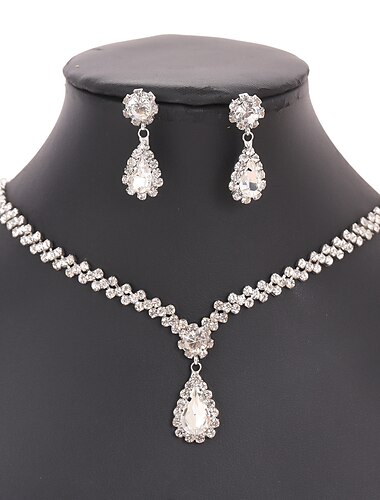  Schmuckset Halskette Ohrring Halskette Retro Vintage Brüllen 20s 1920s Strass Aleación Für Flapper-Mädchen Cosplay Karneval Damen Modeschmuck Modeschmuck