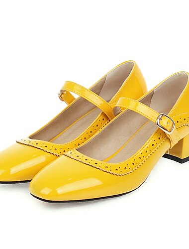  Retro Vintage 1950er Goldene Zwanziger Schuhe Mary-Jane-Schuhe Klobige Absätze Schnalle Einfarbig Damen Alltagstauglich Junggesellinnenabschiedsparty Erwachsene Schuhe Frühling Herbst