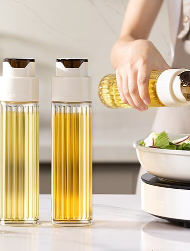  olieflaske madlavning krydderi sauce flaske glas opbevaring flasker til olie og eddike kreativ olie dispenser til køkken tilbehør