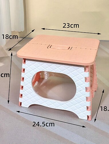  Kunststoff faltbarer kleiner Hocker Camping tragbarer Schuhwechselhocker kreativer Mini Outdoor tragbarer Klapphocker für den Heimgebrauch