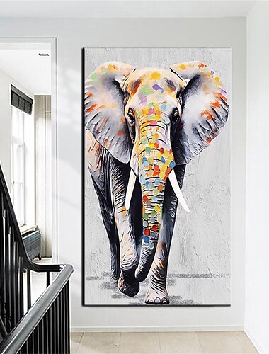  Handgemacht Hang-Ölgemälde Handgemalte Horizontal Abstrakt Tiere Moderne Modern Ohne Innenrahmen (ohne Rahmen)