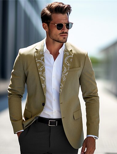  Kentucky Derby Herren Blumen Langarm Umlegekragen Vintage Geschäftlich Arbeit Büro-Outfit Ausgehen Knöpfe Druck Mehrere Taschen