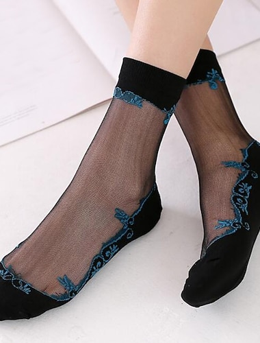  Damen Crew Socken Hochzeit Arbeit Alltag Blume sexy Lolita 1 Paar