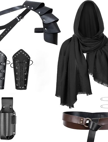  Punk & Gothic Mittelalterlich Renaissance Taillengürtel Armband Ren Faire Ritter Wikinger Kreuzritter Bogenschießen Herren Damen Unisex Vikinger Fantasie Maskerade Leistung Bühne LARP Erwachsene
