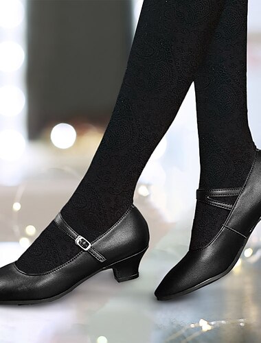  Damen Absätze Pumpen Slip-Ons Mary Jane Vintage-Schuhe Komfort Schuhe Party Outdoor Täglich Kätzchen-Ferse Runde Zehe Elegant Vintage Modisch Leder Schnalle Knöchelriemen Silber Dunkelrot Schwarz
