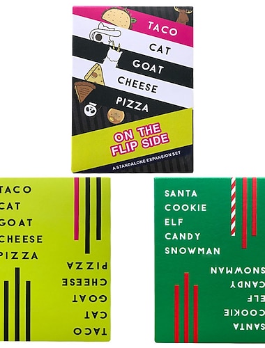  inglés taco gato queso de cabra pizza juego de mesa cartas santa galleta duende caramelo