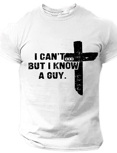  Hombre Fe Camiseta Camiseta superior Algodón Manga Corta Gráfico Camisa Negro Blanco Rojo Camiseta cómoda Deporte Festivos Ropa de diseñador de moda