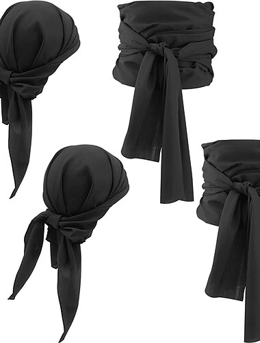  Pirate Costumes Medieval Renaissance Linen Pirate Headscarves And Belt Accessories