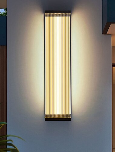 utendørs vegglamper, led gjerdelys ip65 vanntett varmt/hvitt/nautralt lys sconce dekorativt armatur med fast ledning for villa gate balkong hage utvendig lampe