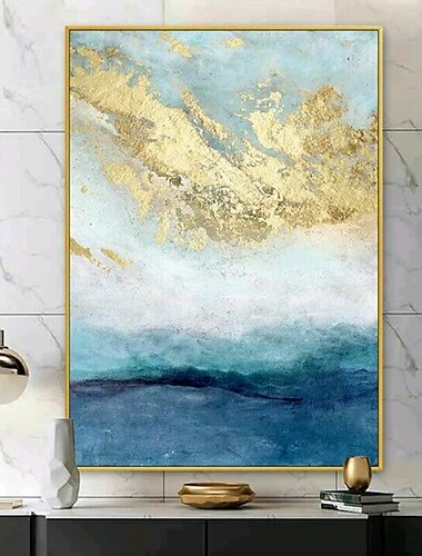  Mintura pinturas al óleo abstractas hechas a mano de oro sobre lienzo, decoración de arte de la pared, imagen moderna para decoración del hogar, pintura enrollada sin marco y sin estirar