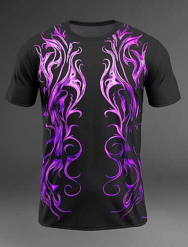  Homens Gráfico Totem Camiseta Manga Curta Camiseta Impressão 3D Gola Redonda Camisa Diário Designer Casual Esportes Feriado Para Noite Vermelho Azul Roxo Primavera Verão Roupa S M L XL 2XL 3XL 4XL