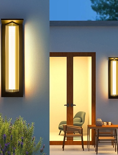  Außenwandleuchten, LED-Zaunleuchten, IP65, wasserdicht, warmes/weißes/nautrales Licht, Wandleuchte, dekorative Leuchte mit fester Verkabelung, für Villa, Tor, Balkon, Hof, Außenleuchte 110–240 V