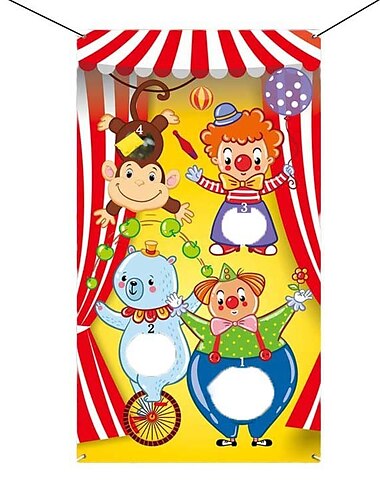  Karneval Wurfspiel Flagge Sandsackspiel Flagge Zirkus Joker Flagge
