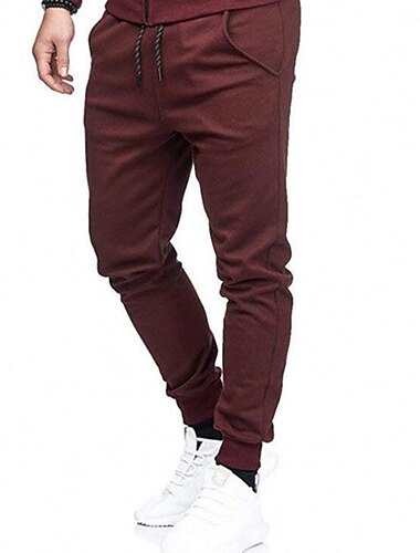  Herren Hose Hosen Trainingshose Jogginghose Outdoor Athlässigkeit Täglich Sport Weich Komfortabel Tasche Kordelzug Elastische Taille Glatt In voller Länge Modisch Brautkleider schlicht Sportkleidung