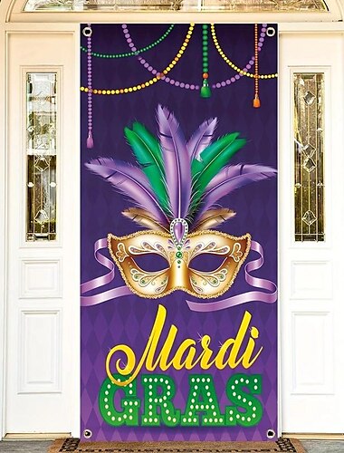  mardi gras carnevale coperture per porte arazzo per porte decorazione per tende per porte sfondo banner per porte per porte d'ingresso forniture per decorazioni per feste in fattoria