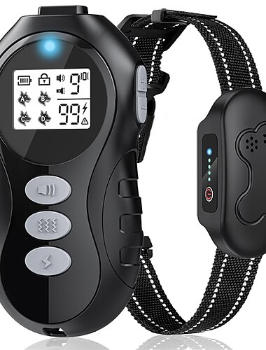  Dog Shock Collar-Obvious Training Effect Dog Training Collar with Remote for Large Medium Small Dogs Rechargeable E-Collar Waterproof Collars with Flashlight Beep Vibration and Shock Training Modes