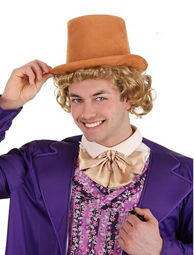  willy wonka y la fábrica de chocolate peluca de willy wonka para hombres pelucas de carnaval pelucas de halloween