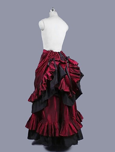  Punk & Gothique Victorienne Steampunk Habitude de conduite Jupe Agitation Volanté Femmes Royal Mascarade Théâtre Événements Dickens Carnaval de Venise Adulte Jupe