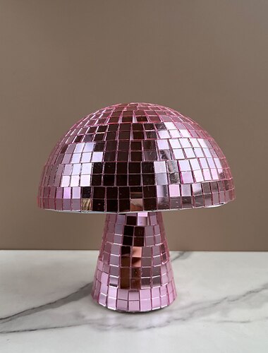  Pilz-Disco-Kugel-Spiegel-Glas-Laser-Papier-Pilz-Ornamente