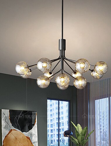  9-Light 110 cm Hengende lanternedesign Øyesign Anheng Lys Kobber Glass Kunstnerisk Stil Elegant Messing Moderne Nordisk stil 110-120V 220-240V