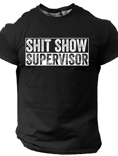  男性用 グラフィック レタード Tシャツ 半袖 Tシャツ 3Dプリント クルーネック シャツ 日常 デザイナー レトリ／ヴィンテージ スポーツ・アウトドア 祝日 お出かけ ブラック アーミーグリーン ダークブルー 春夏 衣類 S M L XL 2XL 3XL 4XL