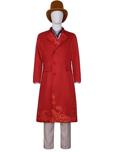  Willy Wonka Cosplay kostuum Outfits Cosplay for Voor heren Volwassenen Maskerade
