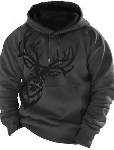  Pánské Grafika Zvíře Kapuce Kapucky Mikina Kapuce Dlouhý rukáv Mikina s kapucí Kapuce Módní 3D tisk Outdoorové sporty Dovolená Streetwear Vodní modrá Oranžová Tisk Přední kapsa Jaro & podzim Návrhář