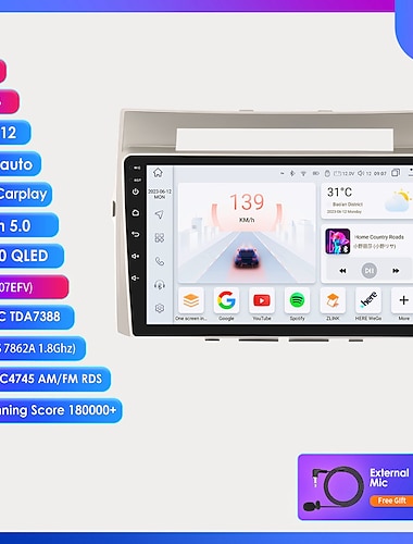  راديو سيارة أندرويد 12 لسيارة تويوتا كورولا فيرسو ar10 2004-2009 مشغل وسائط متعددة ملاحة نظام تحديد المواقع كاربلاي ستيريو دي في دي 4G