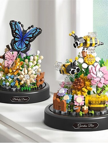  Bouwblokken Bloem / Bloem serie Bloem Valentijnsdag Teddy-dag Moederdag Vrouwendag verenigbaar ABS + PC Legoing Creatief Decompressie Speelgoed Ouder-kind interactie voor kind Speeltjes Geschenk