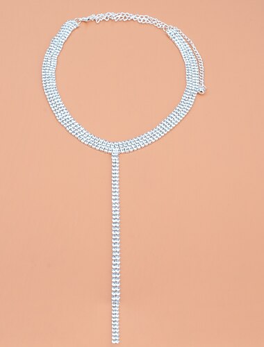  Halsketten Körper-Kette / Bauchkette Para Cuerpo Elegant und luxuriös Glanz Sexy Strass Aleación Für Scheibe Cosplay Karneval Damen Modeschmuck Modeschmuck