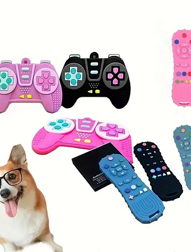  juguete interactivo para mascotas - 1 control remoto & gamepad de silicona para morder para gatos & ¡perros!