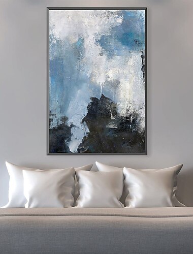  dipinto a mano di arte della parete cielo blu pittura astratta grande cielo astratto pittura grande arte della parete nuvola tela pittura cielo astratto immagine moderna arte astratta decorazione