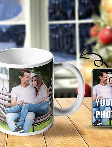  Gepersonaliseerde Foto Geschenk Mok Custom Trouw Geschenk voor Koppels Trouw Geschenk Koffiemokken Beker Custom Keramische Mok Aanpasbare Mok 11oz