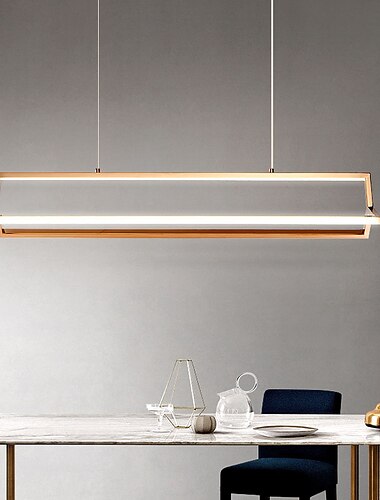  led hanglampen 100/120cm lijn desin roestvrij staal keuken moderne foyer hal verlichtingsarmaturen plafond hangende globe boven tafel warm wit 110-240v