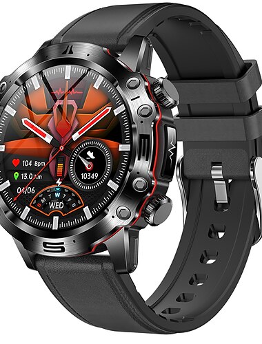  iMosi ET482 Smartwatch 1.43 Zoll Smartwatch Fitnessuhr Bluetooth EKG + PPG Temperaturüberwachung Schrittzähler Kompatibel mit Android iOS Damen Herren Langer Standby Freisprechanlage Wasserdicht IP68