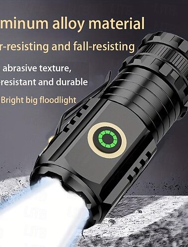  Linterna superbrillante, minilinterna portátil compacta, lámpara de pesca nocturna multifuncional impermeable para exteriores, lámpara con alicates