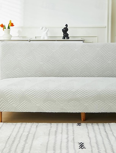  3 dimensiuni diferite din țesătură jacquard husă de canapea extensibilă fără brațe huse de decor de revelion pentru canapea protector elastic husă pentru bancă