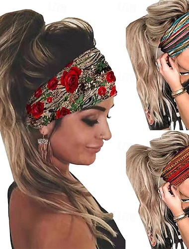  عصابة رأس مرنة واسعة للسيدات، عصابة رأس رياضية لليوجا، أغطية رأس