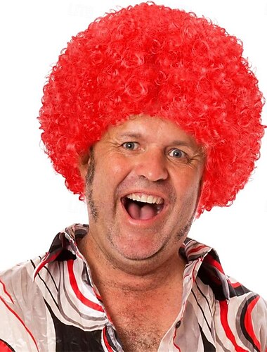  Kurze, flauschige Afro-Perücken, verworrene lockige Disco-Hippie-Perücke für Damen und Herren, für Kostüm, Cosplay, Halloween-Party, St. Patrick's Day-Perücken
