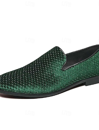  Homens Mocassins e Slip-Ons Tamanhos Grandes Mocassim Caminhada Negócio Formais Casamento Festas & Noite Dia de São Patrício Tecido Preto Branco Azul Primavera Outono