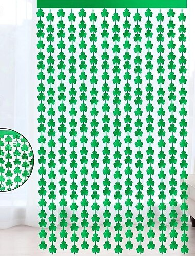  1 Stück, st. Patrick's Day irische Tagesdekoration, grüner Regenschutz, Partydekoration, Türvorhang